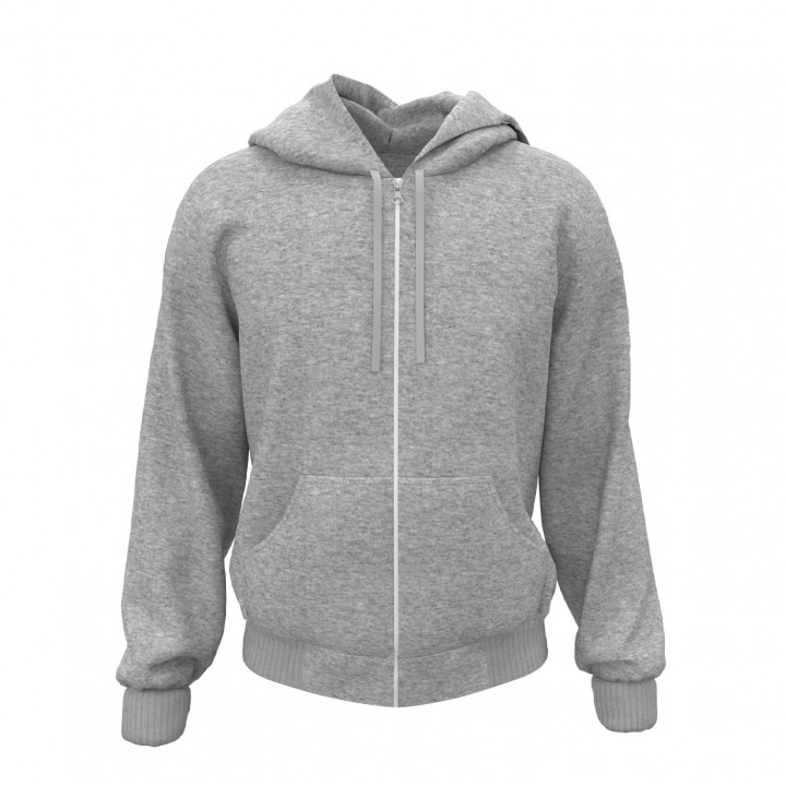 Antrasit Fermuarlı Kapüşonlu Promosyon Sweatshirt